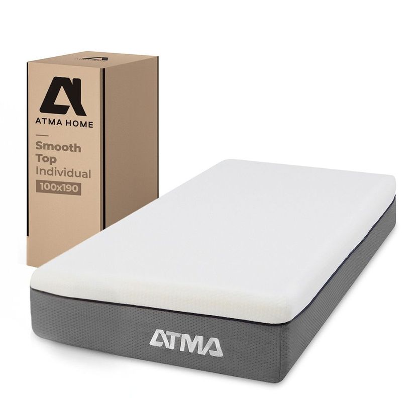 Colchon De Espuma Atma Smooth Top 1 Plaza 90x190x29 Cm-0