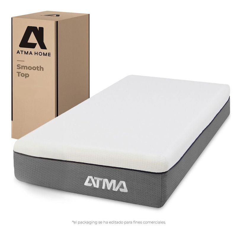 Colchon De Espuma Atma Smooth Top 1 Plaza 90x190x29 Cm-6