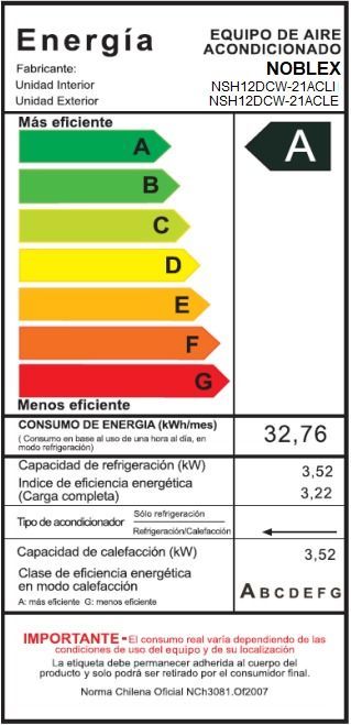 Aire Acondicionado Noblex Split Frío Calor 12000btu Blanco-6