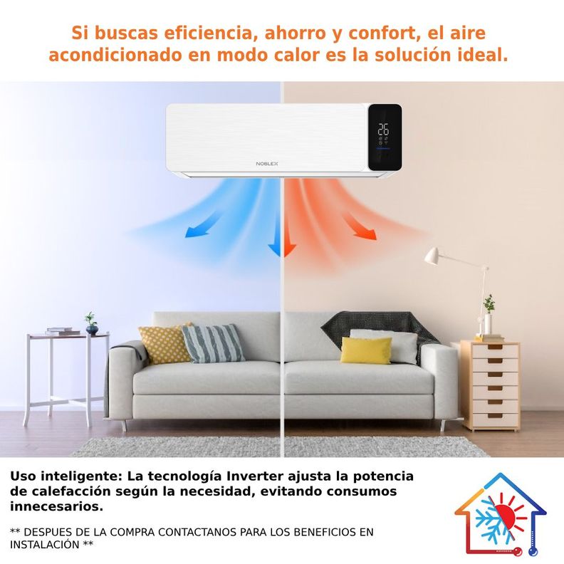 Aire Acondicionado Noblex Split Frío Calor 18000btu Blanco-1
