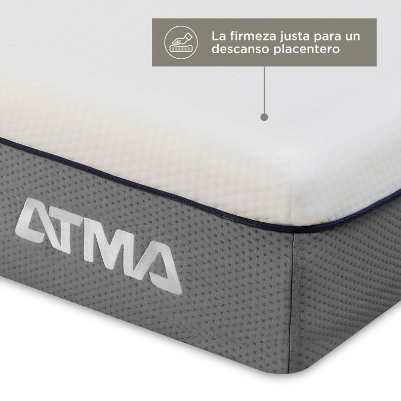 Atma Colchón Smooth Top 2 Plazas 29 Cm Ortopédico Blanco-4