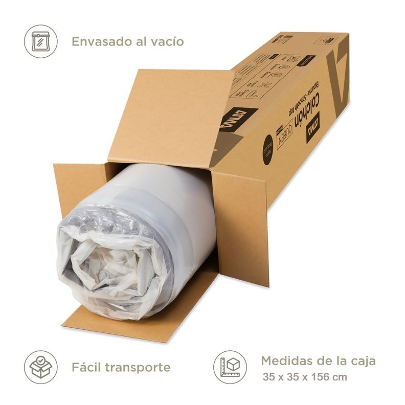 Atma Colchón Smooth Top 2 Plazas 29 Cm Ortopédico Blanco-5