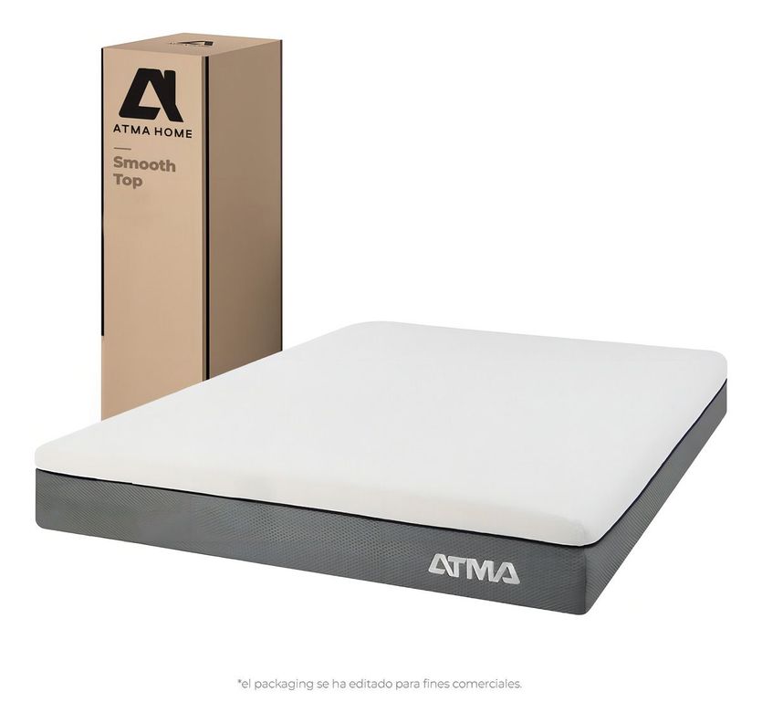 Atma Colchón Smooth Top 2 Plazas 29 Cm Ortopédico Blanco-6