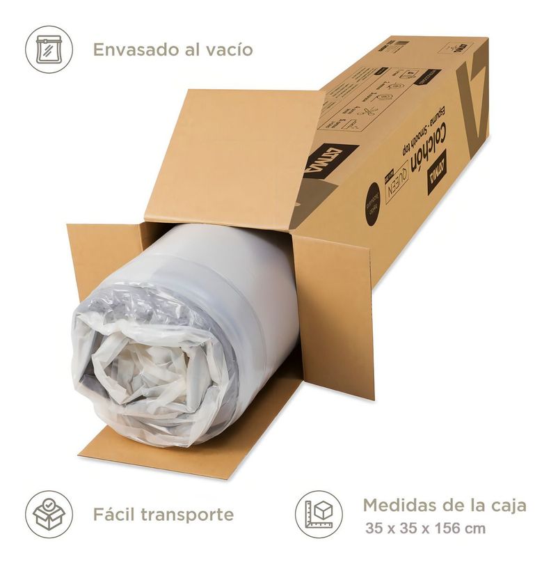 Atma Colchón Smooth Top 2 Plazas 29 Cm Ortopédico Blanco-9