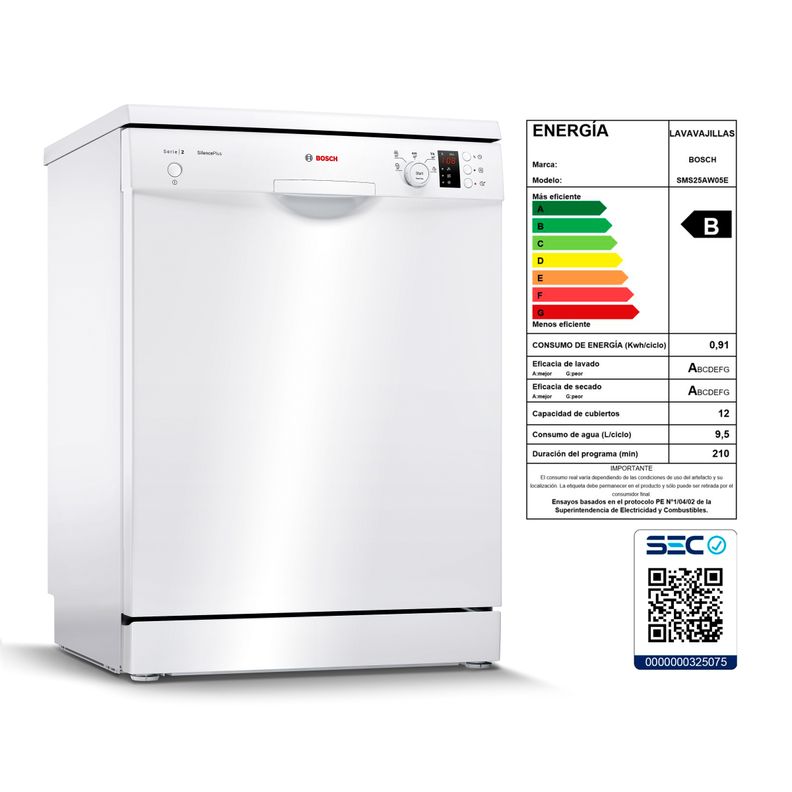 Lavavajillas Bosch Serie Libre instalación 60cm SMS25AW05E-5