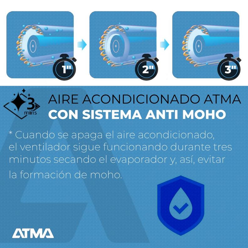 Aire Acondicionado Atma Split Frío Calor 12000btu-5