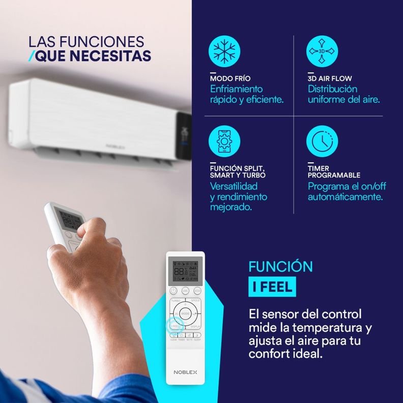 Aire Acondicionado Noblex Split Inverter Frío Calor 12000btu-5