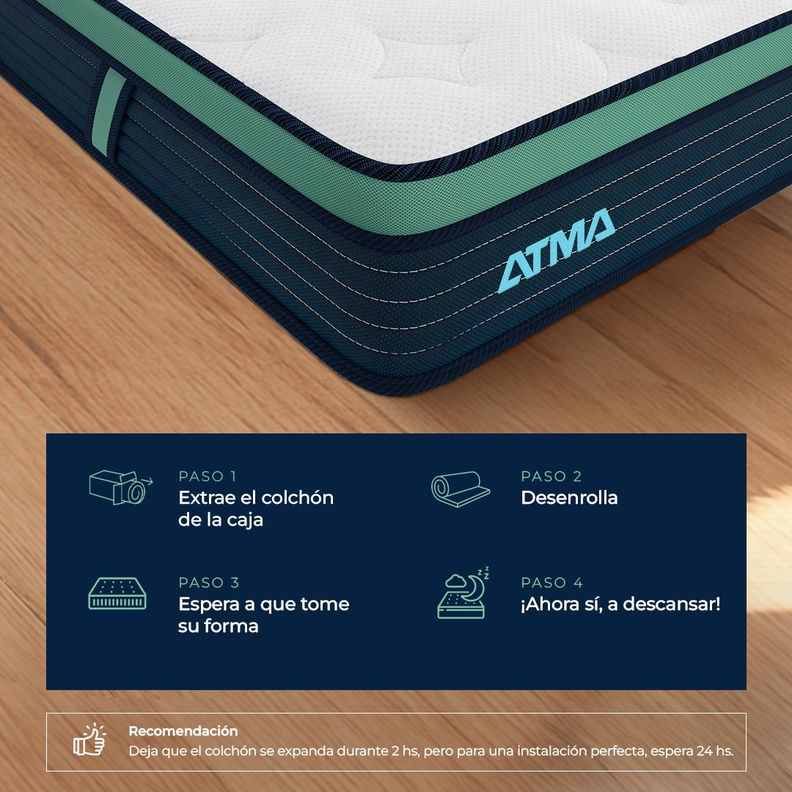 Colchón De Espuma Atma One 2 Plazas 150x190 Cm-6