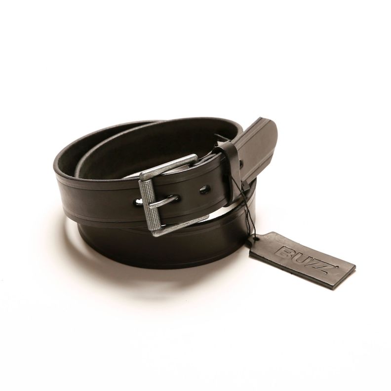 CINTURON HOMBRE DE CUERO CON REMACHES MODELO 2603 MARCA BUZZ.-2