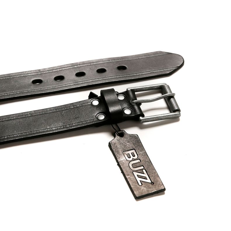 CINTURON HOMBRE DE CUERO CON REMACHES MODELO 2603 MARCA BUZZ.-3