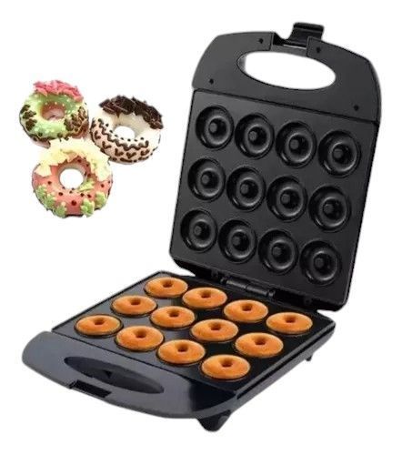 Máquina Para Hacer 12 Mini Donas Raf Donut Color Negro-0