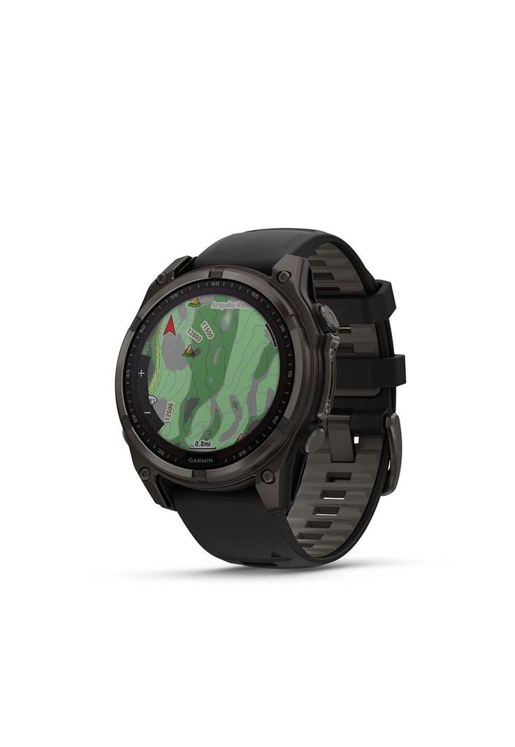 fenix 8 – 47mm Solar, Sapphire Titanio con correa de silicona negra-1