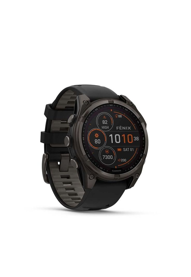 fenix 8 – 47mm Solar, Sapphire Titanio con correa de silicona negra-2