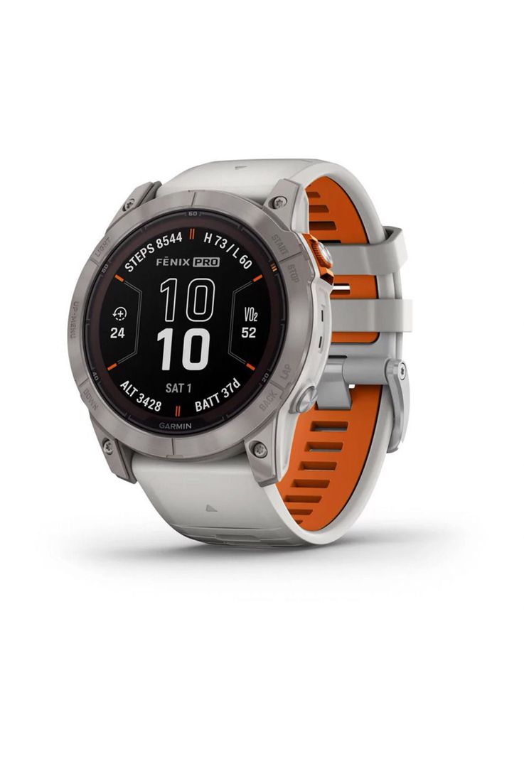 Smartwatch fenix 7X Pro Sapph Solar Ti w/Gray/Orange Band-0