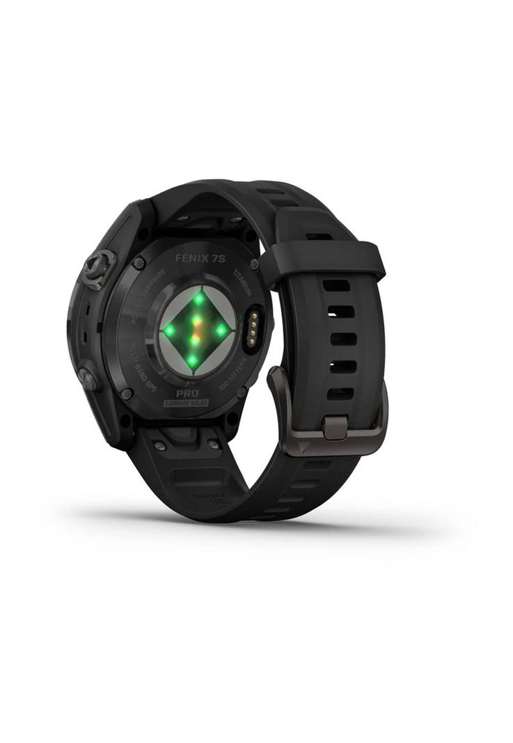 Smartwatch fenix 7S Pro Sapph Solar CrbnGry Ti w/Blk Band -3