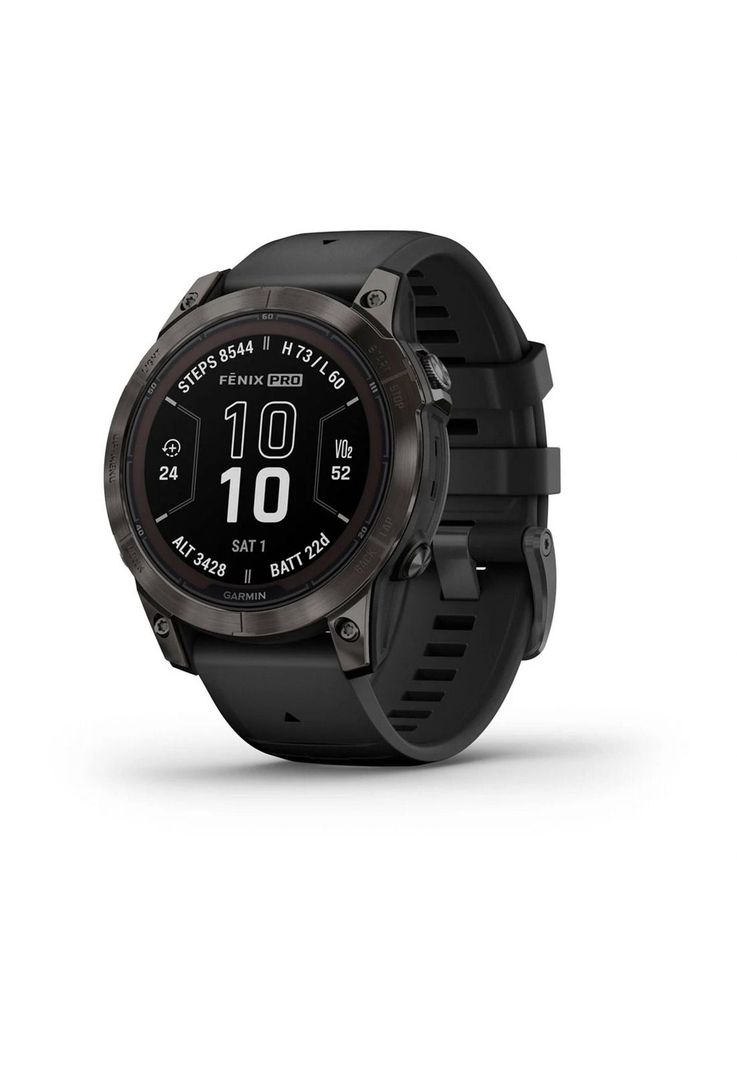Smartwatch fenix 7 Pro Sapph Solar CrbnGry Ti w/Blk Band-0