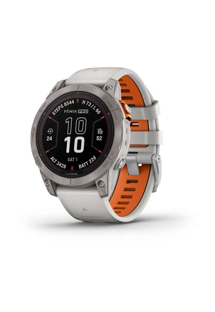 Smartwatch fenix 7 Pro Sapph Solar Ti w/Gry/Orange Band-0