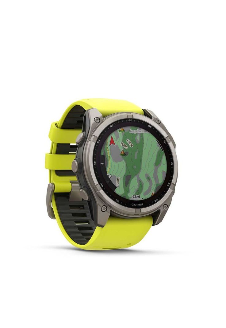 fenix 8 – 51mm, Solar Sapphire, Titanium with yellow/graphite-1