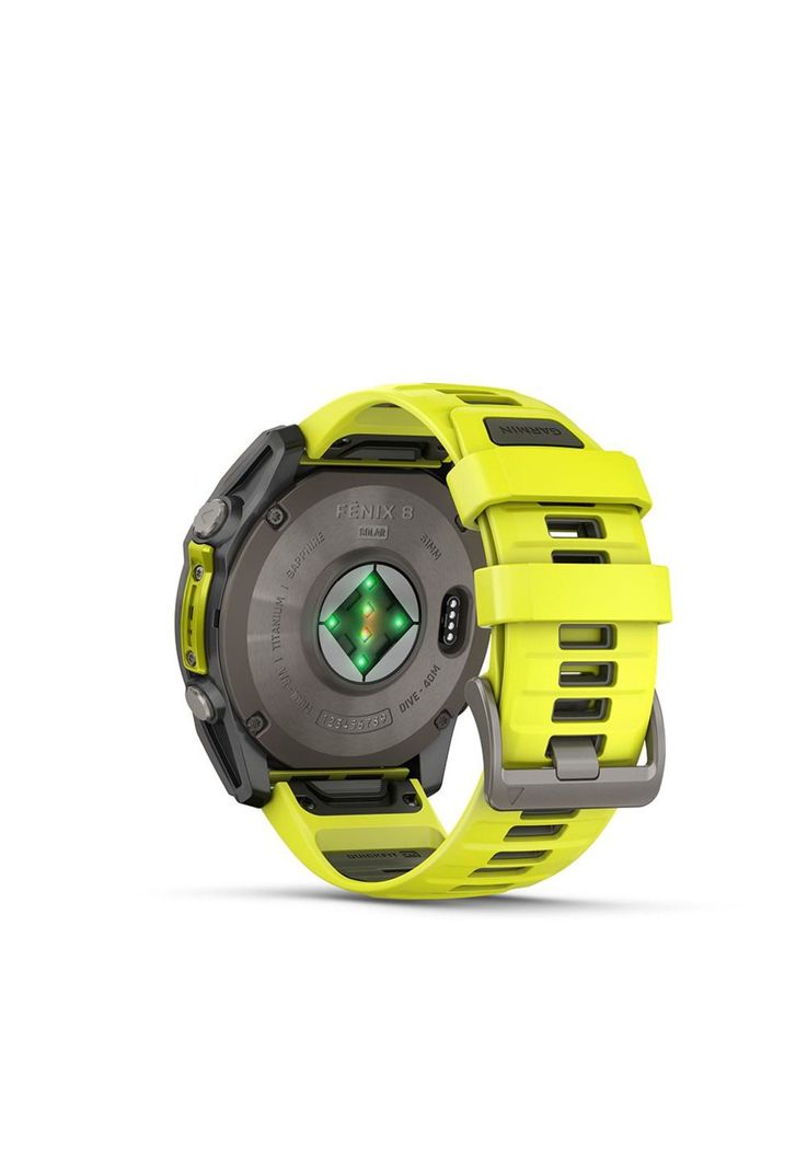 fenix 8 – 51mm, Solar Sapphire, Titanium with yellow/graphite-3