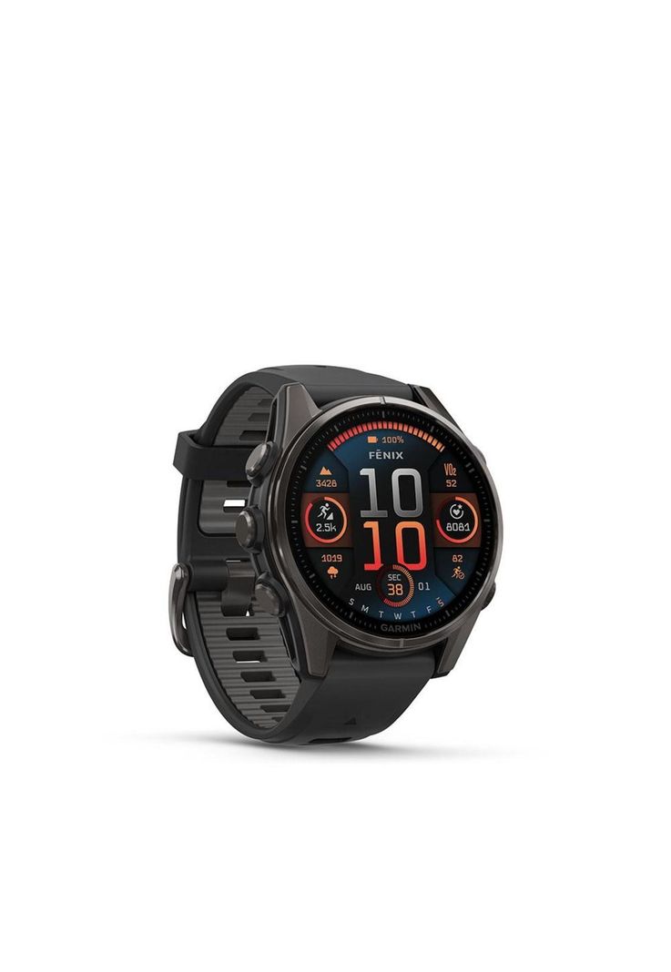 fenix 8 - 43mm Sapphire Titanio con correa de silicona negra-4
