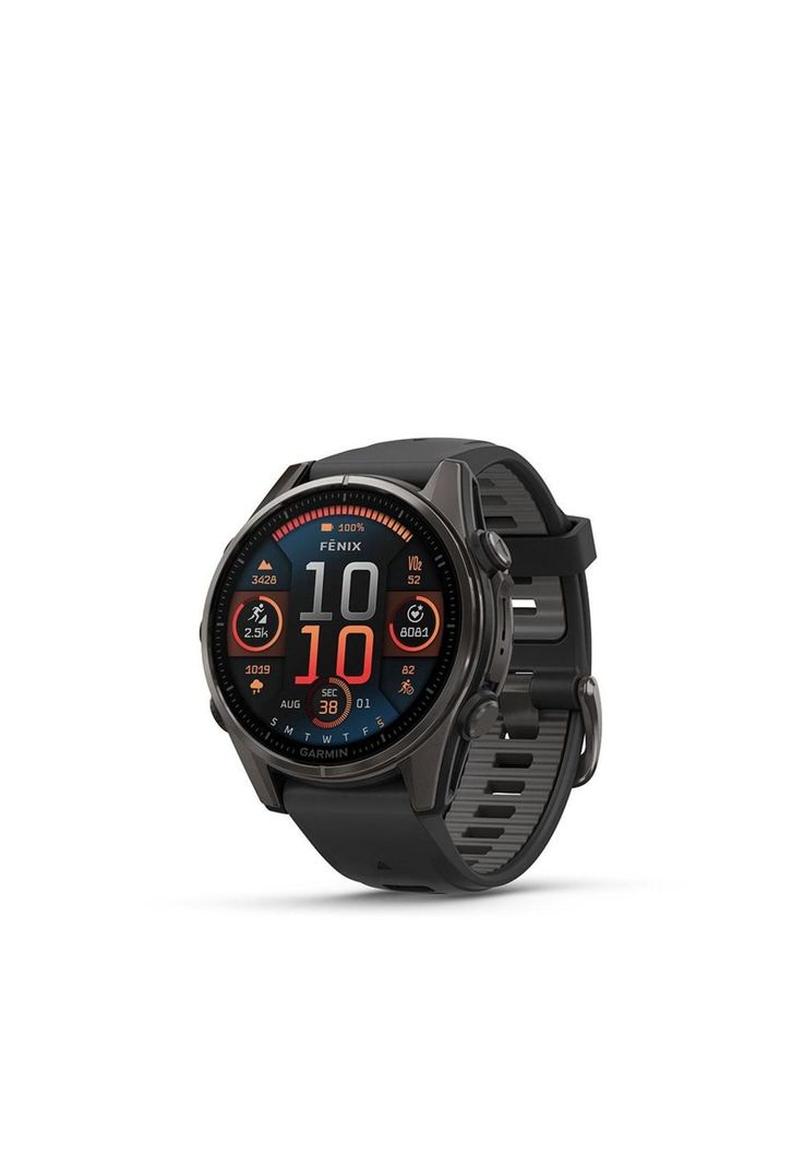 fenix 8 - 43mm Sapphire Titanio con correa de silicona negra-5