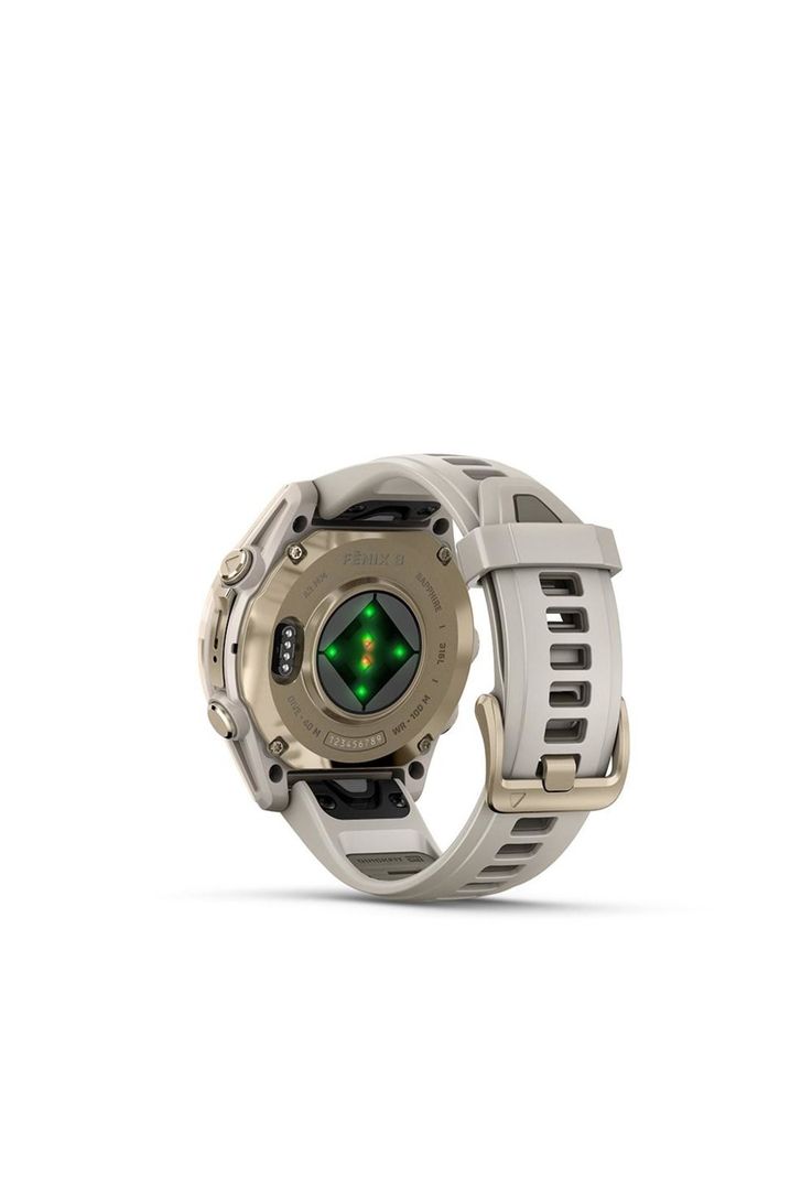 fenix 8 - 43 mm Sapphire, Light Gold with Grey/Dark Brown-4
