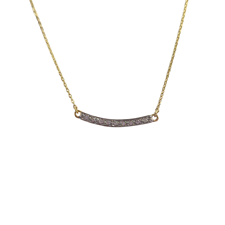 Collar oro amarillo italiano18k con brillantes swarovski-0