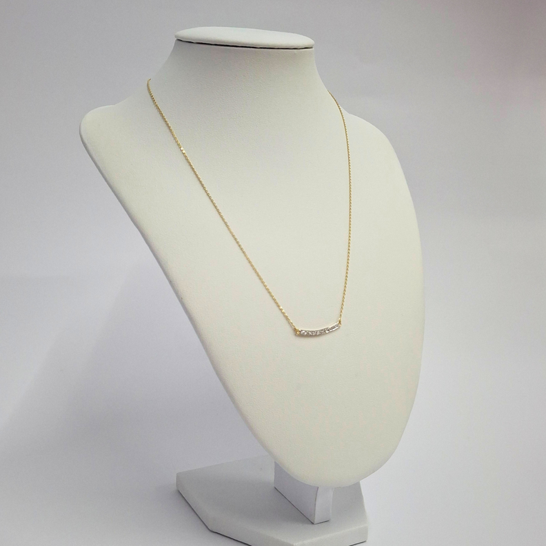 Collar oro amarillo italiano18k con brillantes swarovski-1