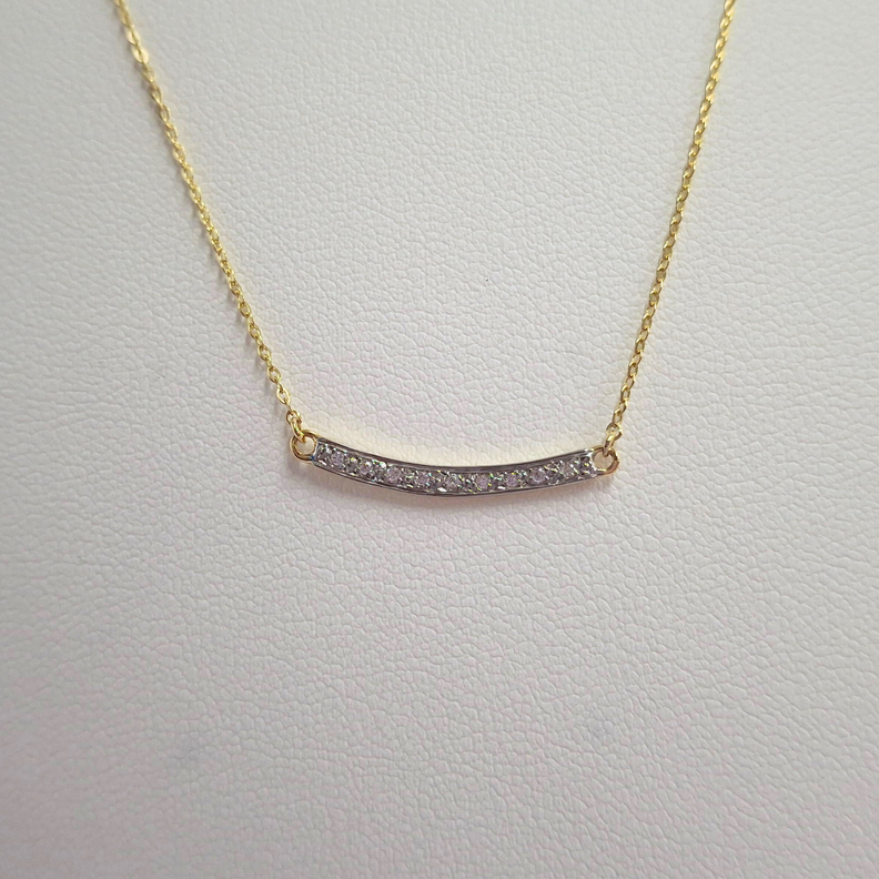 Collar oro amarillo italiano18k con brillantes swarovski-2
