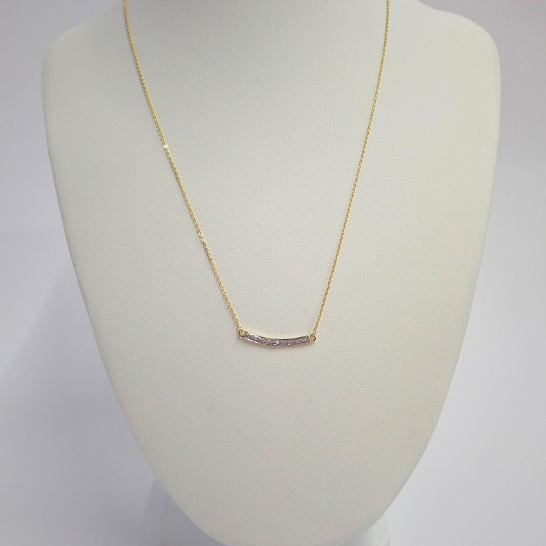 Collar oro amarillo italiano18k con brillantes swarovski-3