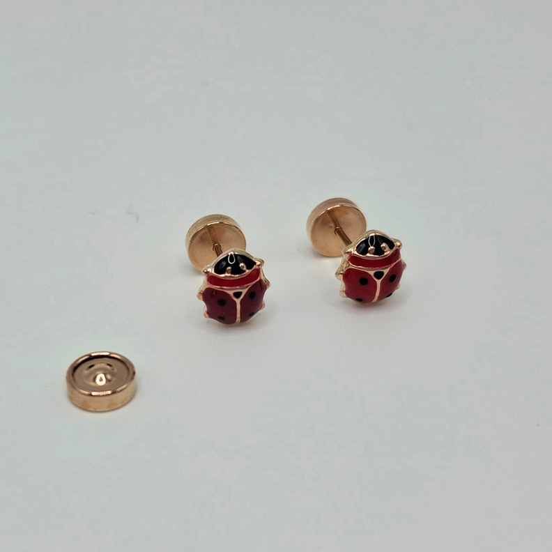 Aros abridores para bebé  y niña de oro 14k modelo chinitas.-5
