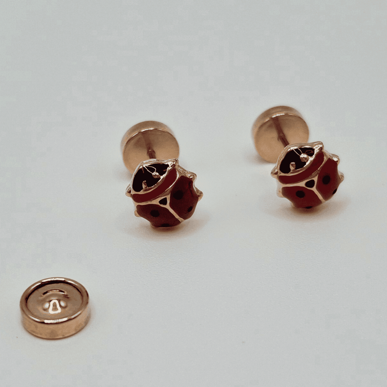 Aros abridores para bebé  y niña de oro 14k modelo chinitas.-0