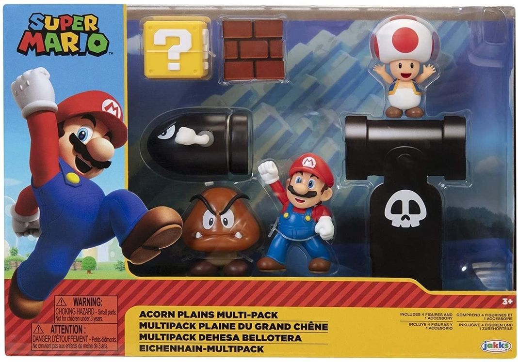Nintendo Acorn Plains Diorama Set Con Accesorios Super Mario-0