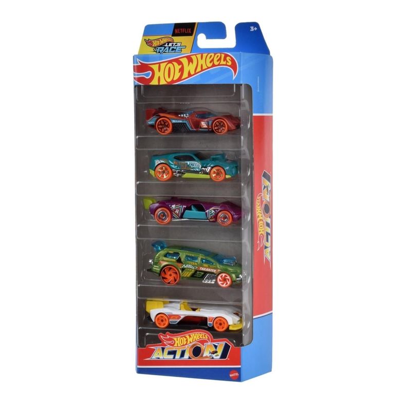 HOT WHEELS SET DE 5 AUTOS BÁSICOS MODELO PUDE VARIAR-1