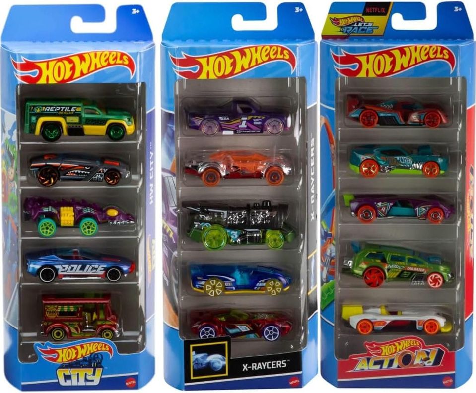 HOT WHEELS SET DE 5 AUTOS BÁSICOS MODELO PUDE VARIAR-4