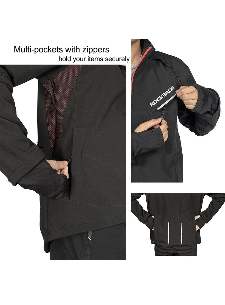 Chaqueta Ciclismo Rockbros Ypw001 Negro-3