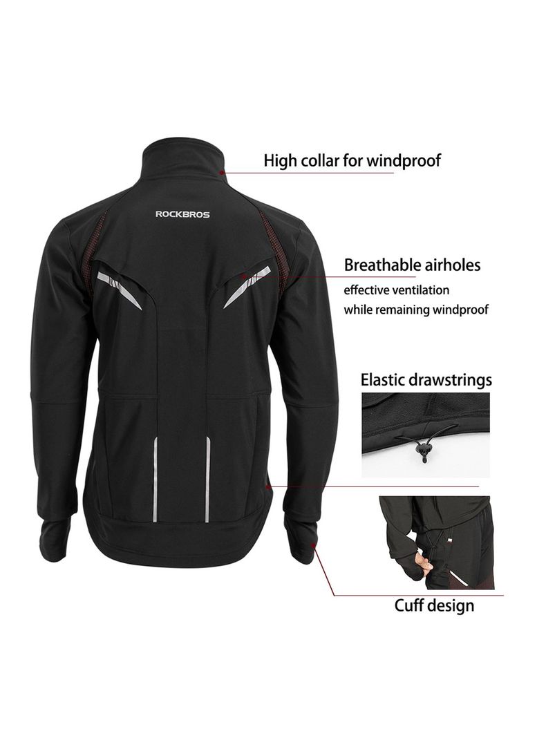 Chaqueta Ciclismo Rockbros Ypw001 Negro-4