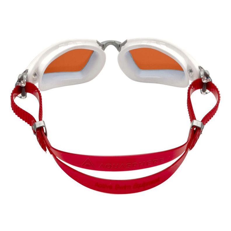 Gafas De Natación Kayenne Pro Bco/gris Lente Espejado Rojo-3