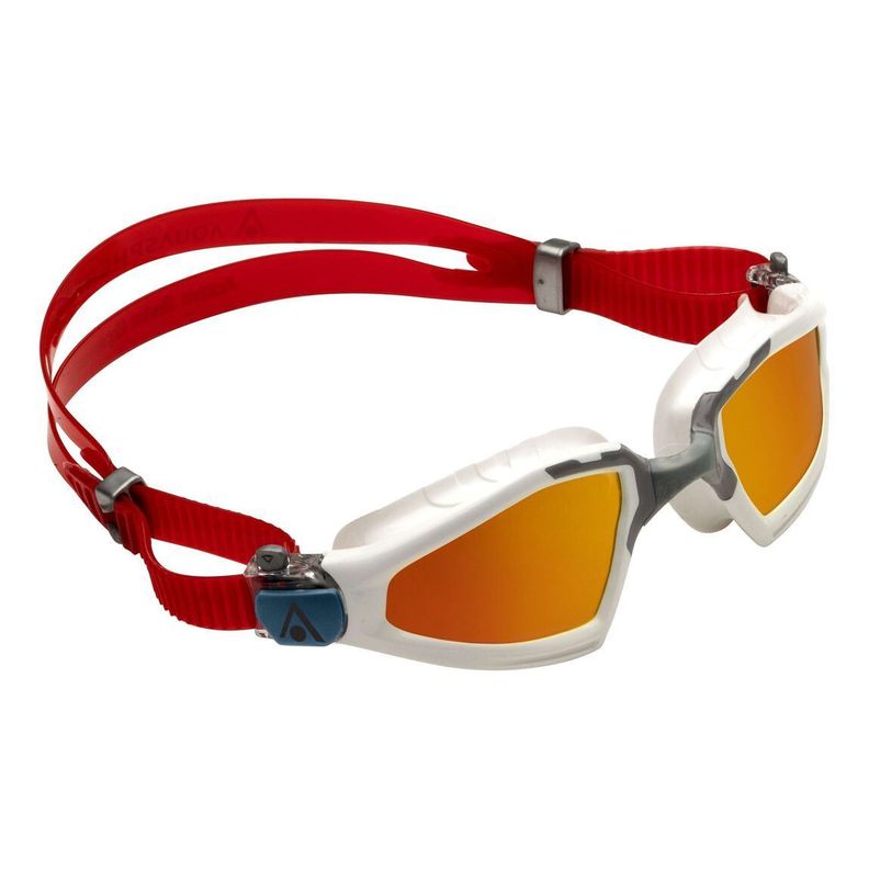 Gafas De Natación Kayenne Pro Bco/gris Lente Espejado Rojo-2