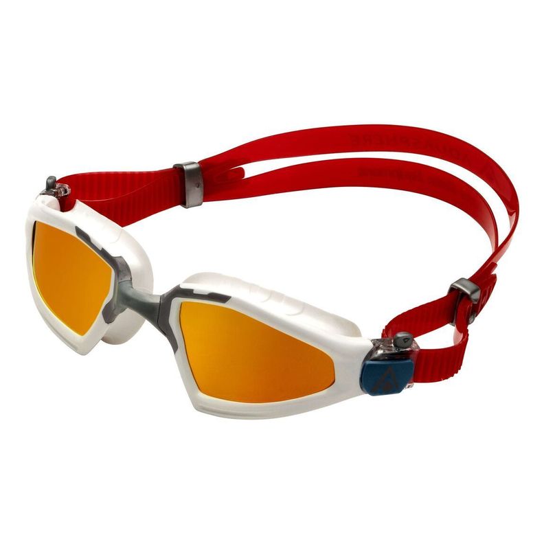 Gafas De Natación Kayenne Pro Bco/gris Lente Espejado Rojo-1