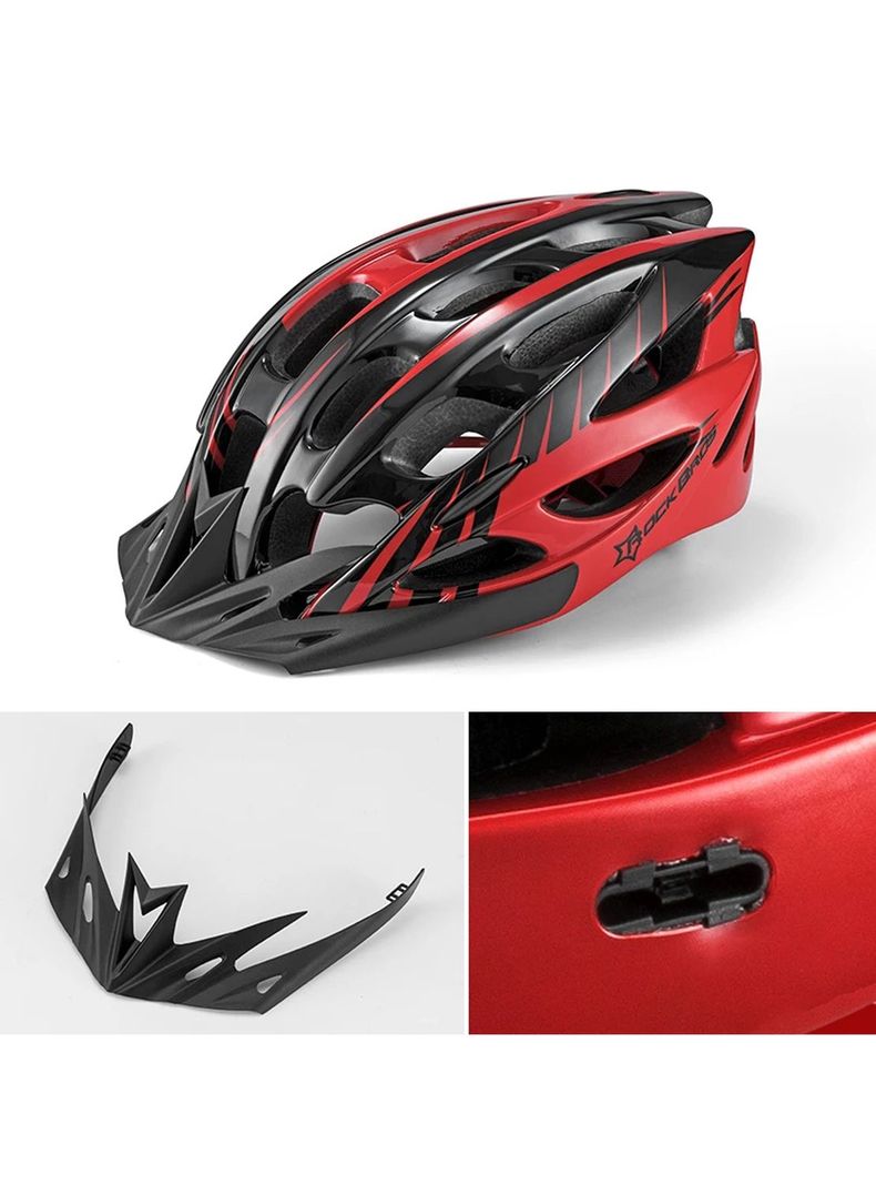 Casco Mtb Rockbros Wt027br Negro/rojo-1