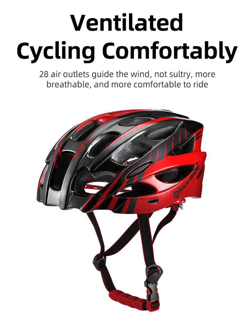 Casco Mtb Rockbros Wt027br Negro/rojo-2