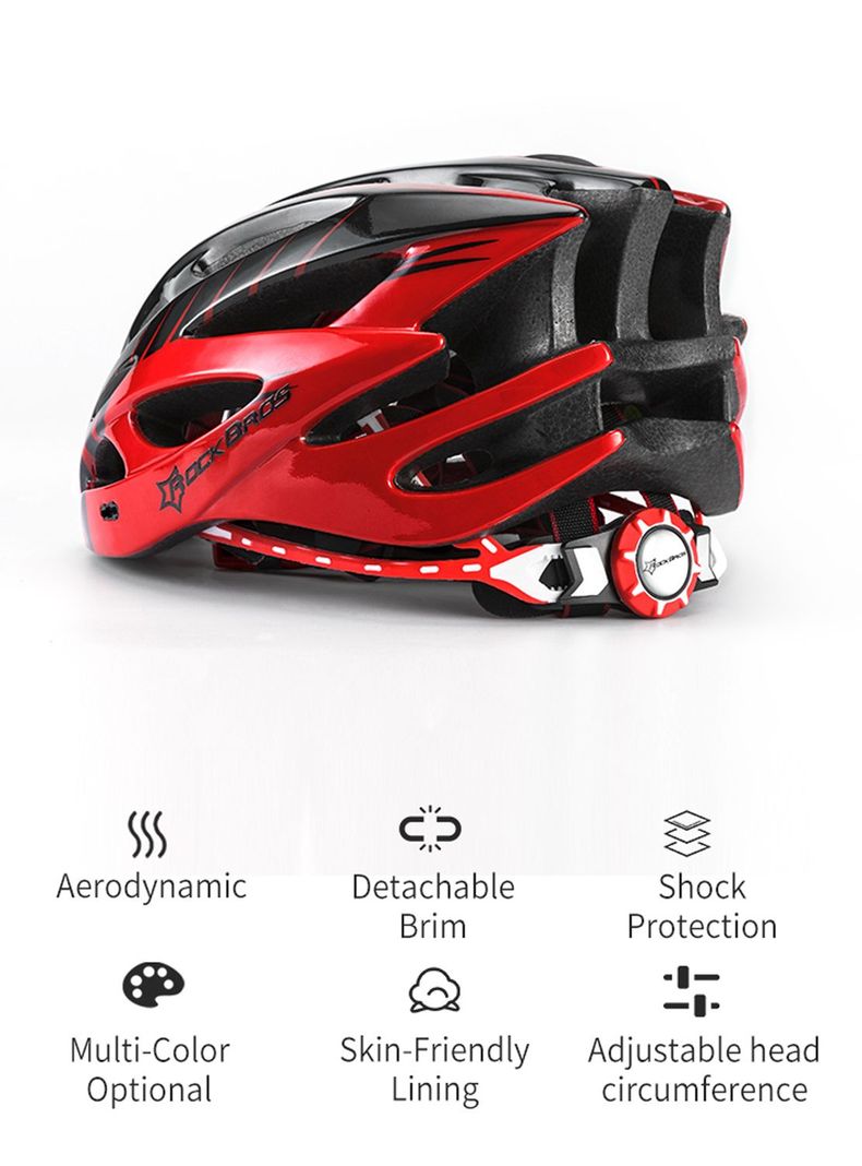 Casco Mtb Rockbros Wt027br Negro/rojo-5