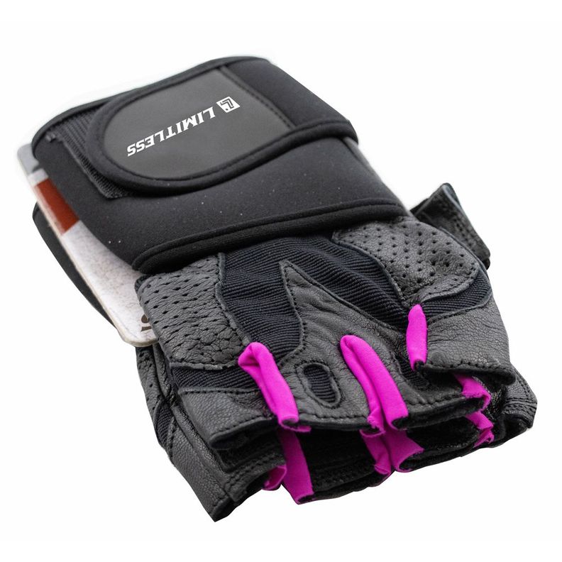 Guante Fitness Mujer Limitless Negro/fucsia-2