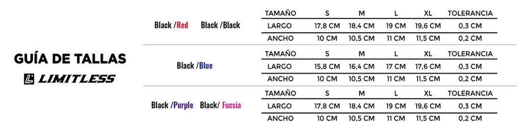 Guante Fitness Mujer Limitless  Negro/morado A107880-2