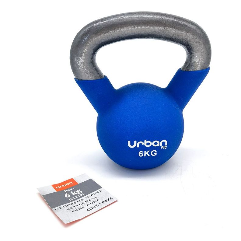 Pesa Rusa De Neopreno De 6 Kg Azul Urban Fit-2