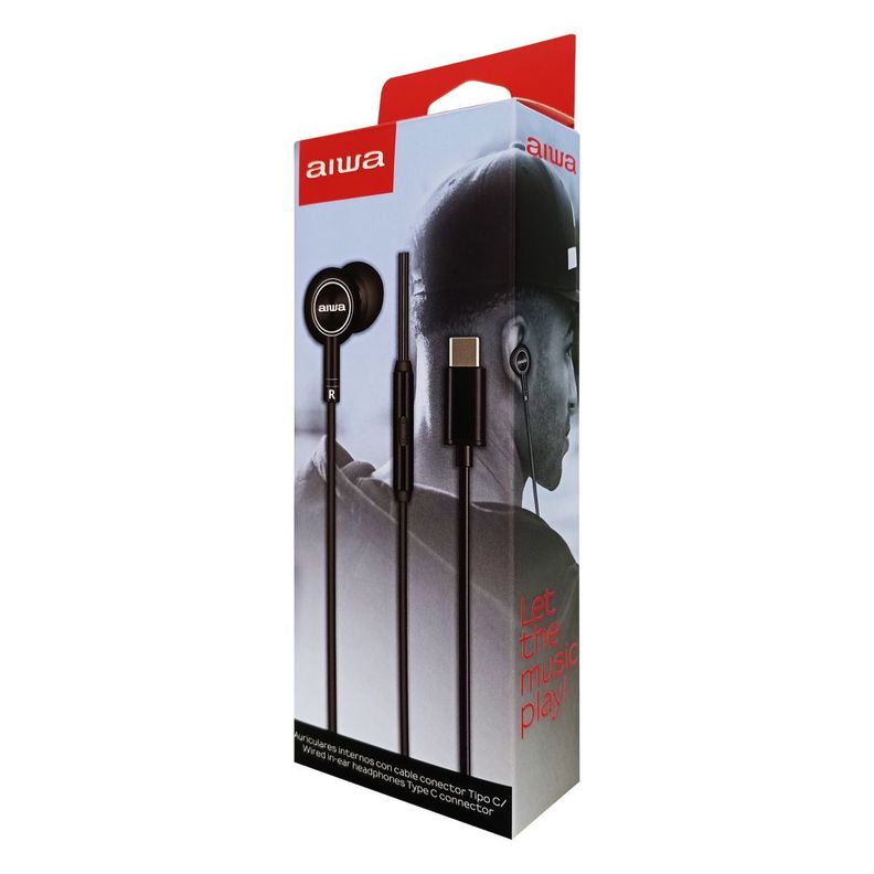 Audífonos In Ear (Internos) Manos Libres - Con Cable Conector Tipo C / Aiwa Modelo AW-i30TC-3