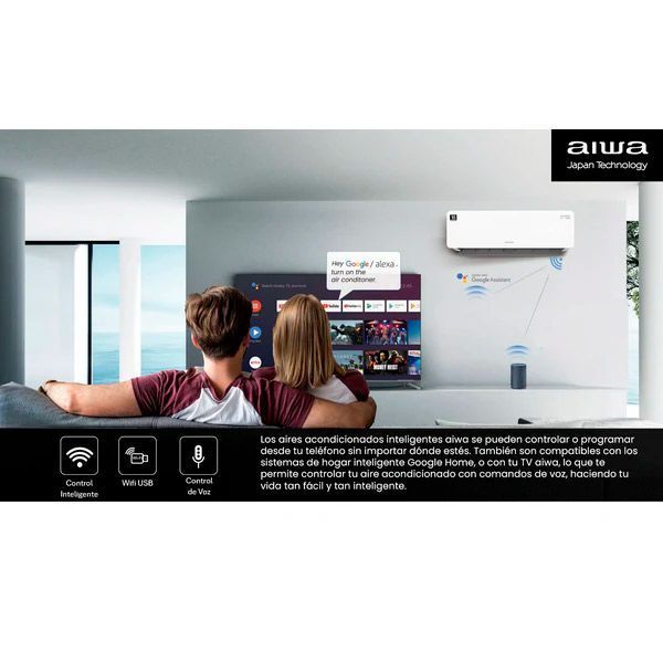Aire Acondicionado Aiwa Split Inverter Frio Calor 18000btu AW-18INVG-2