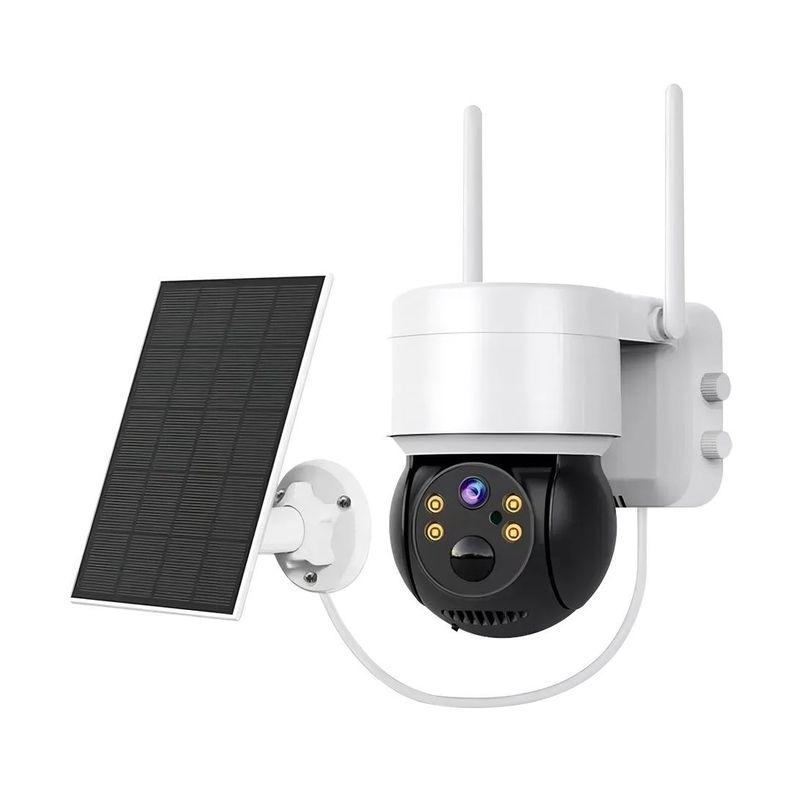Cámara Wi-Fi con Panel Solar Sensor de Movimiento Espacios Interiores Exteriores Inalámbrica IP1080-0