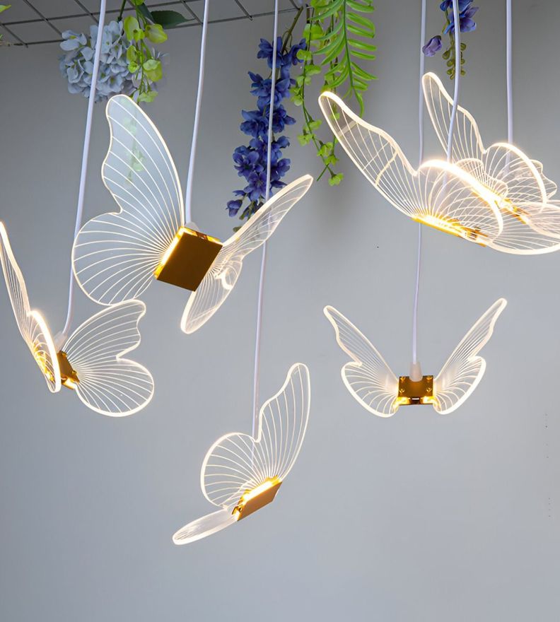 Lámpara Colgante Mariposas Isla Techo Nórdico Decoración Jhn-9